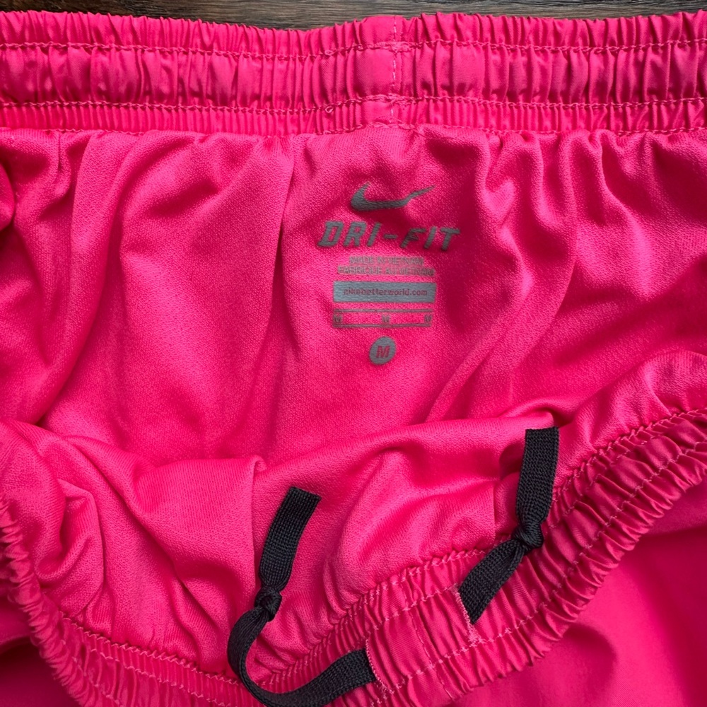 Nike Women's Tempo Track Running Shorts Pink/Volt Small - Picture 2 of 2